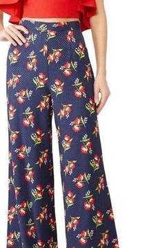 Jill Jill Stuart Floral Polka Dots Wide Leg High Rise Pants XL