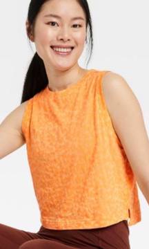 Boxy Fit Tank Top sleeveless Orange Small