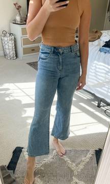 Crop flare jeans