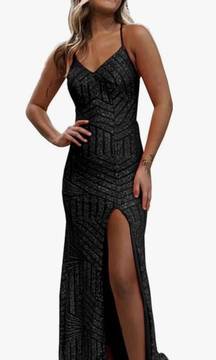 Black Sequin Prom Dress Brand new