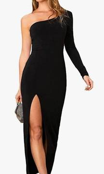 Black  One Sleeve Formal Dress