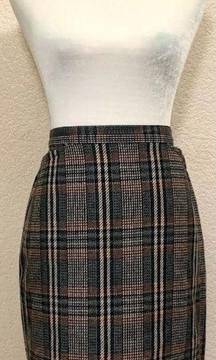 Vintage 80s Plaid Mini Grey Grunge Skirt 