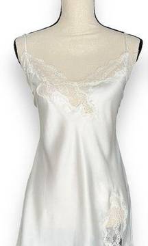 Vintage Victorias Secret White Lace Delicate Slip