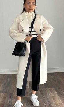 NEW Cream Wool Coat 