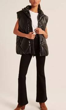 Leather Puffer Vest