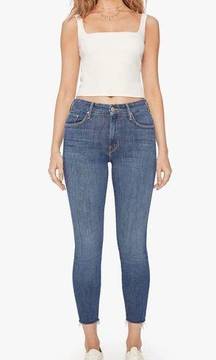 MOTHER The Looker Ankle Fray Jeans in Girl Crush