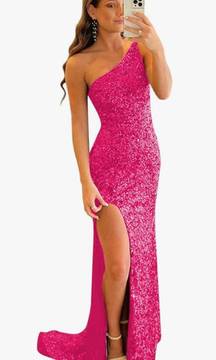 HOT PINK NEW PROM DRESS