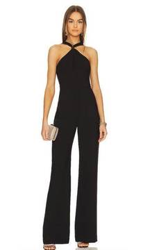 NEW $358 Revolve LIKELY Black Halter Avie Jumpsuit