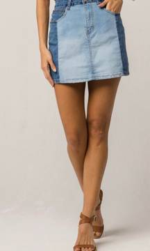 Two-toned Denim Skirt