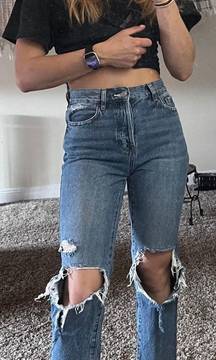 High Rise Straight Jeans