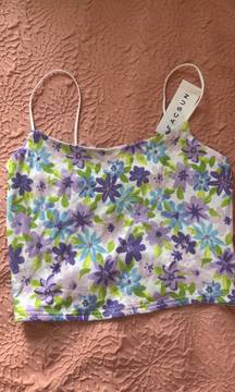 Floral Crop Tank