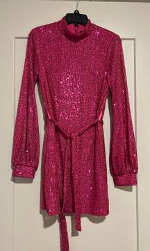 Boltic Born Pink Sequin Dress
