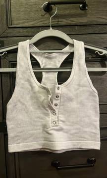 Ribbed Button Tank