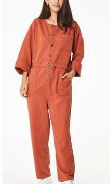 Roller Rabbit Orange Red Abilene Jumpsuit Sz. S