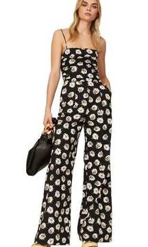 MSGM Tuta Jumpsuit in Black 46 12 Womens Floral Poplin Outfit