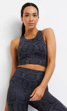 Allfenix Navy Snake Long Sports Bra