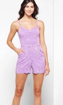 NWT Stitch Fix 41 Hawthorn Beatriz Romper Floral Purple Size Large L NEW