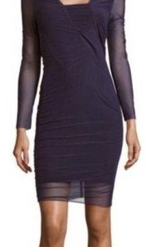 NWT Opening Ceremony Black Mesh Bodycon Dress Size XS