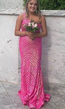 Hot Pink Prom Or Formal Dress