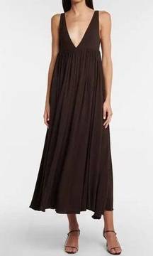 KHAITE Layas Jersey Maxi Dress - Brown size M