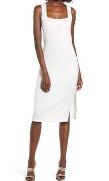 NWT Row-A White Tank Side Slit Midi Dress XS