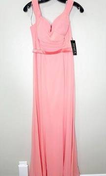 Kanali K Womens Dress Pink Melon Bridesmaid Gown NEW Unaltered