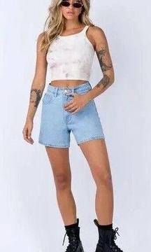 Shorts Size 4 Light Blue Denim High Rise Mom Cotton Casual