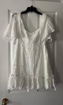 White Embroidered Dress