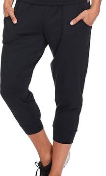 NWT  Women's Jupiter Loose Fit Activewear Capri Pant Joggers, Large, Black