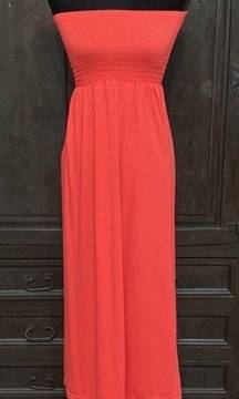 orange sleeveless dress. Size medium.