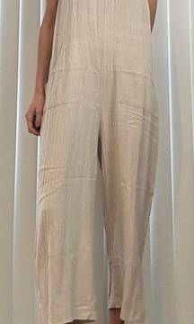 Lavender Sketch Ivory Oversized Jumpsuit 