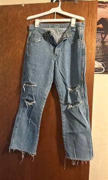 distressed jeans