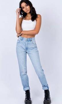 Rollas | Miller Ankle Skinny Light Wash Mom Jeans 30