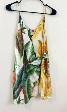 Azalea Forest Mini Wrap Dress mixed print size small