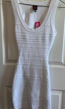 White Bodycon Open Back Dress