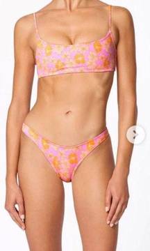 Pink Flowers Bathing Suit