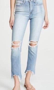L’agence light wash ripped jeans  in Classic Braise size 27 