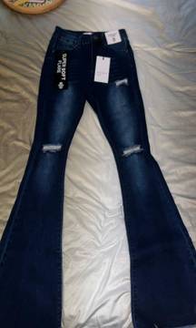 NWT 00 high waisted flare jeans 