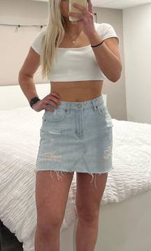 Light Wash Jean Skirt