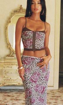 Maxi Skirt And Corset Top Set 