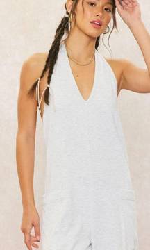 Heather Grey Halter Jumpsuit 