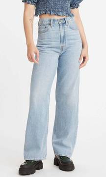 High-Waisted Straight-Leg Jeans