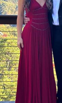 Cranberry Maxi Gown