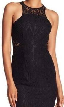 NWT NSR lace cut out dress black sz M