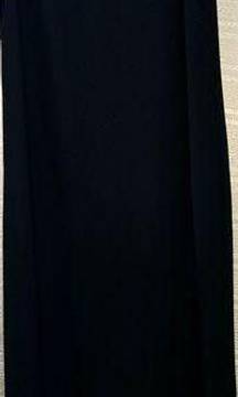 Talbots Sleeveless Scoop Neck Formal Midi Dress Black Size 4