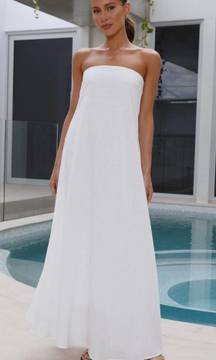 White Linen Maxi Dress