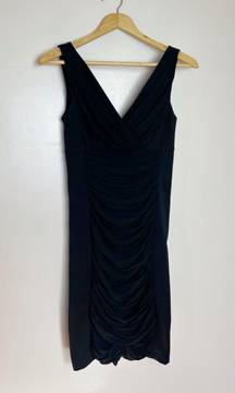 Black WHBM Ruched LBD Size 2 Like New