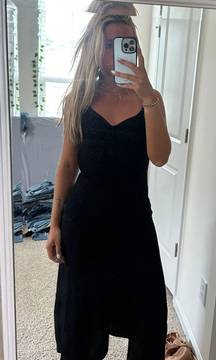 Linen Black Dress 