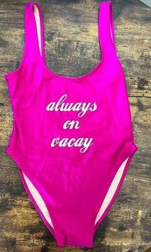 Private Party | girls one piece ALWAYS ON VACAY swimsuit. Size: M/L