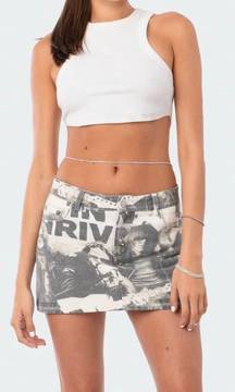 Printed Mini Skirt